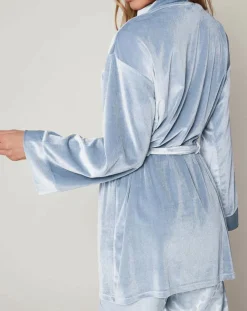 Peignoir Satin Dots bleu-Admas Classic Online