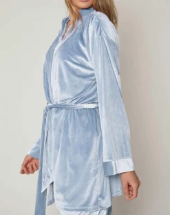 Peignoir Satin Dots bleu-Admas Classic Online