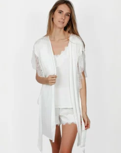 Femme Admas Lingerie, Nuit^Peignoir Soft blanc
