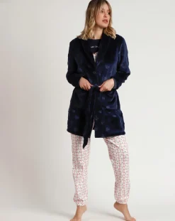 Peignoir You Are So Loved E bleu marine-Admas Clearance