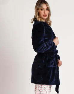 Peignoir You Are So Loved E bleu marine-Admas Clearance