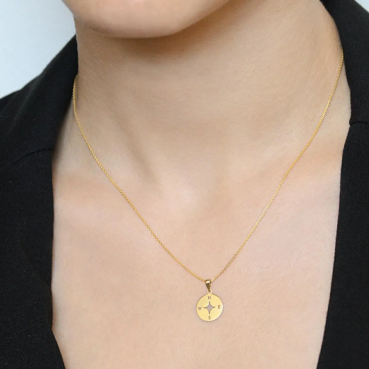 Pendentif Boussole or jaune-Instant d'Or