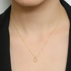 Pendentif Médaillon Flora or jaune-Instant d'Or Clearance