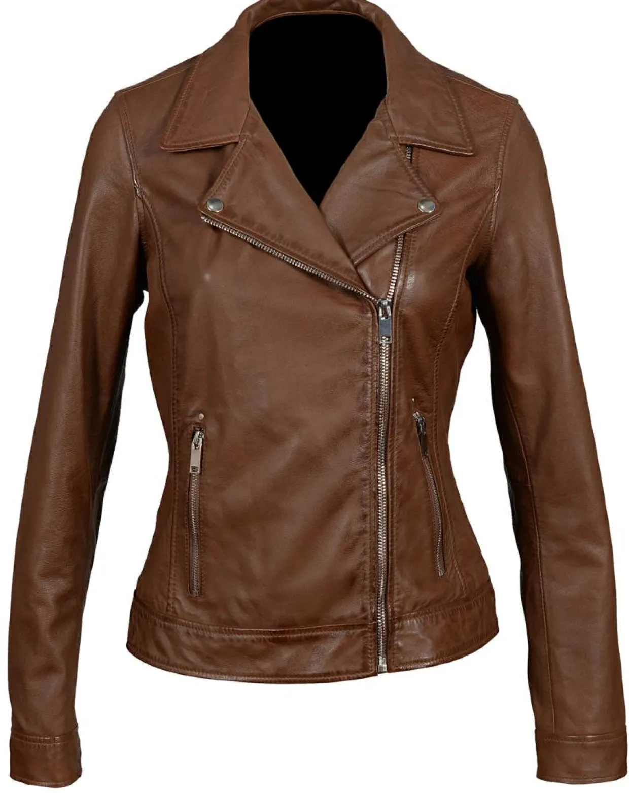 Perfecto en Cuir Afida cognac-Chyston Online