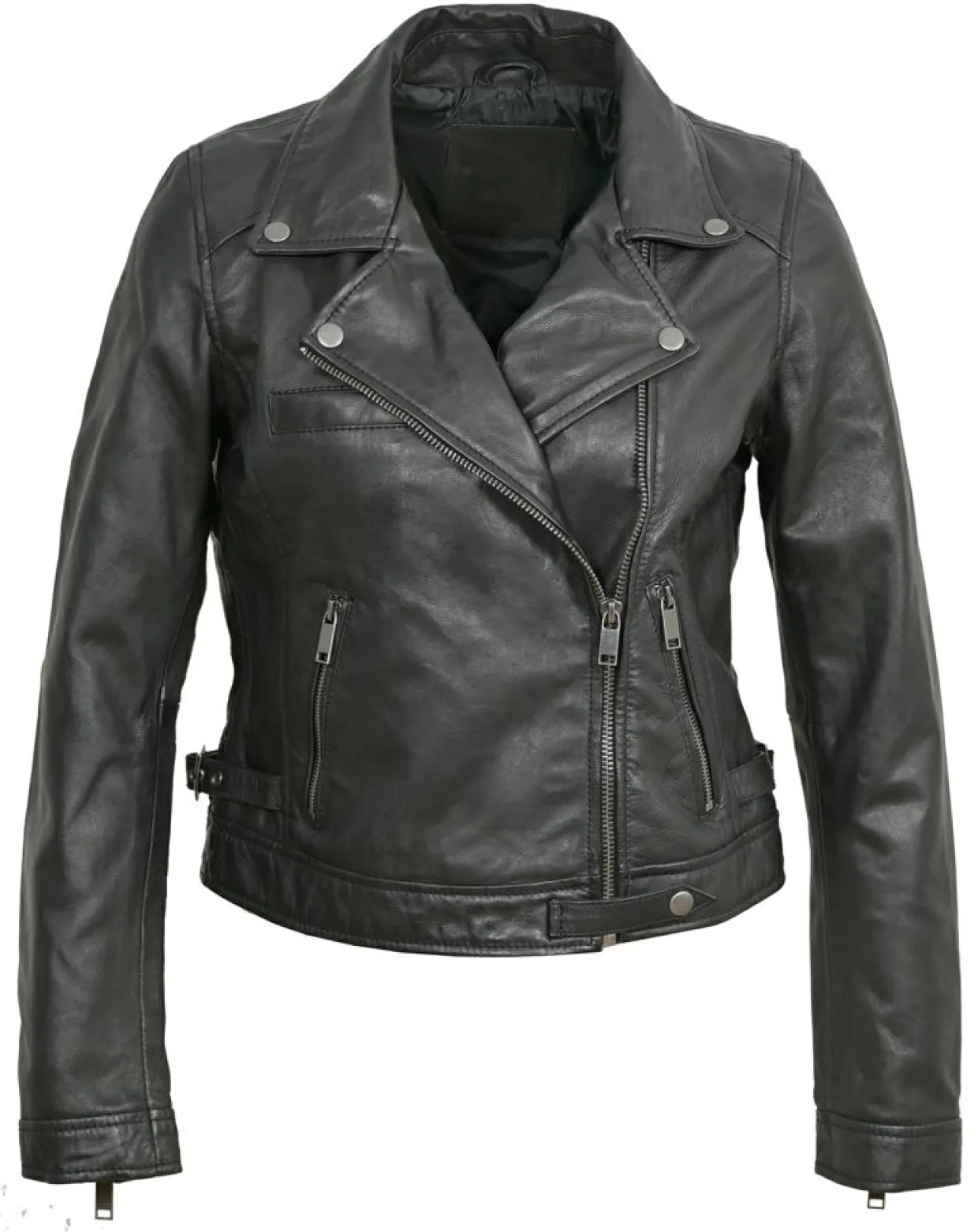 Femme Chyston Vestes, Blousons^Perfecto en Cuir Colomba noir