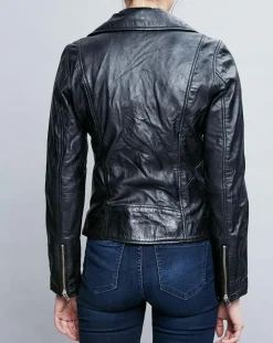 Perfecto en Cuir Deborah noir-Chyston New