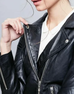 Perfecto en Cuir Deborah noir-Chyston New