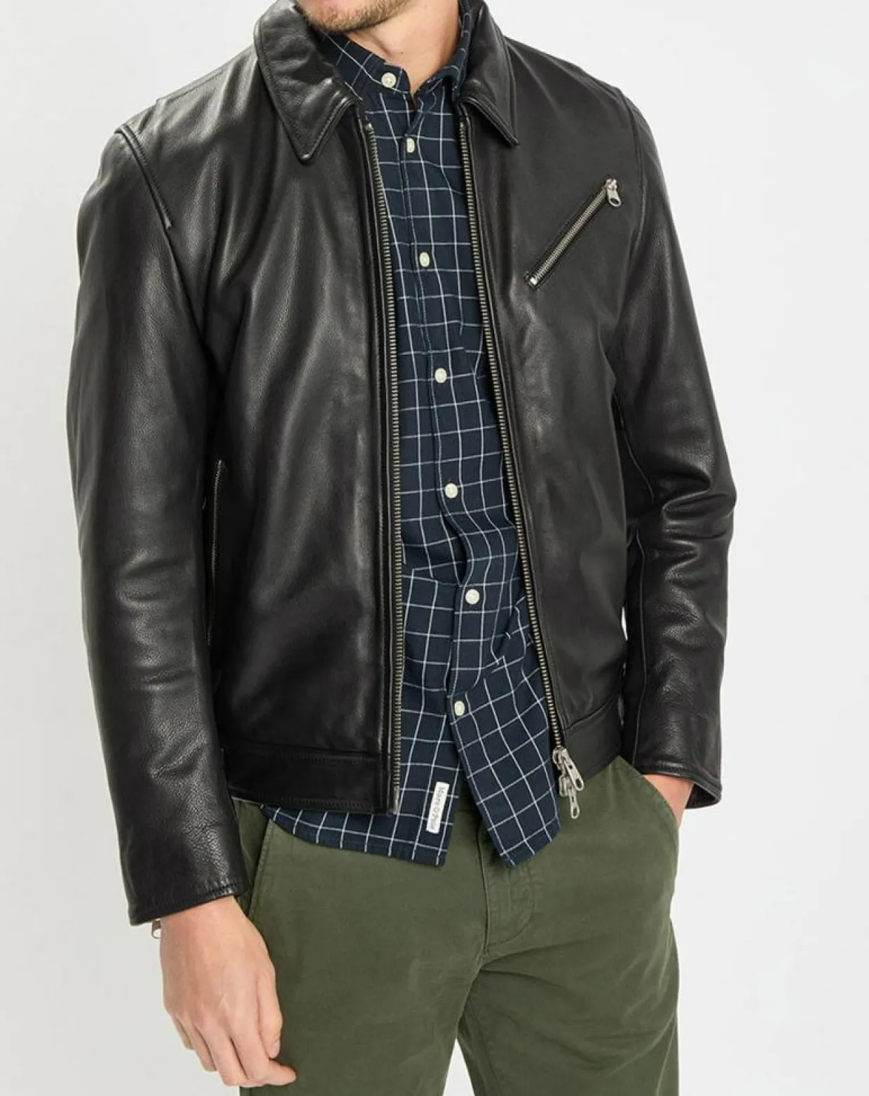 Perfecto en Cuir Grainé noir-Marc O'Polo Hot