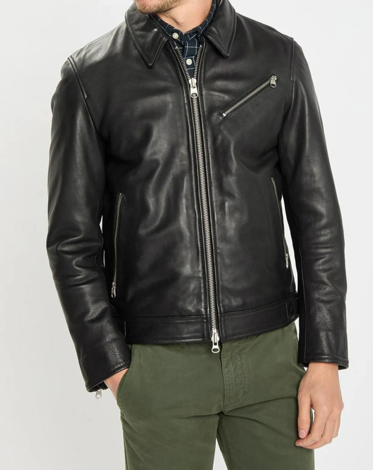 Perfecto en Cuir Grainé noir-Marc O'Polo Hot
