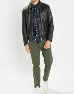 Perfecto en Cuir Grainé noir-Marc O'Polo Hot