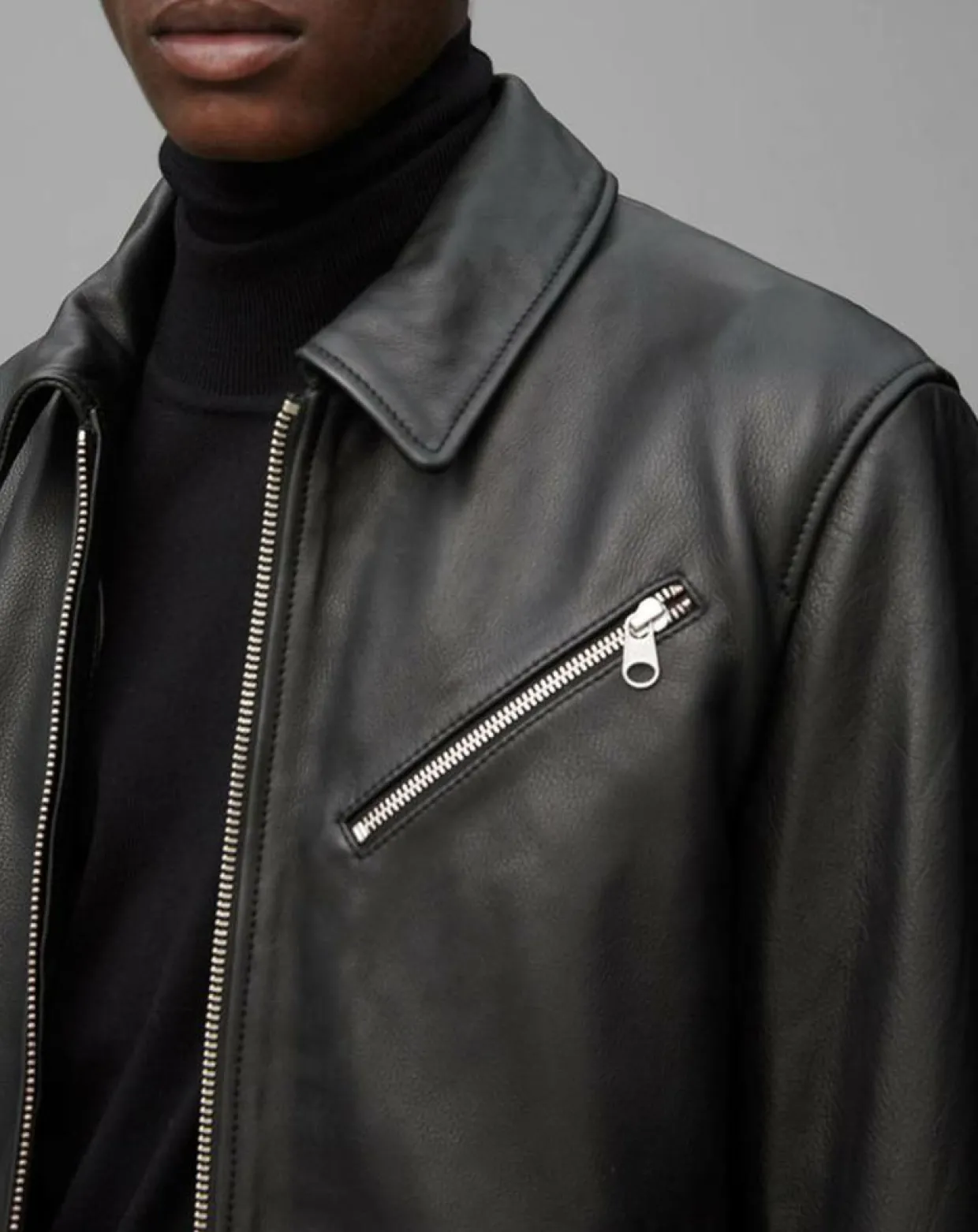 Perfecto en Cuir Grainé noir-Marc O'Polo Hot