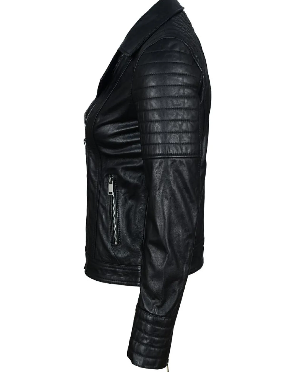 Perfecto en Cuir Jessy noir-Chyston New