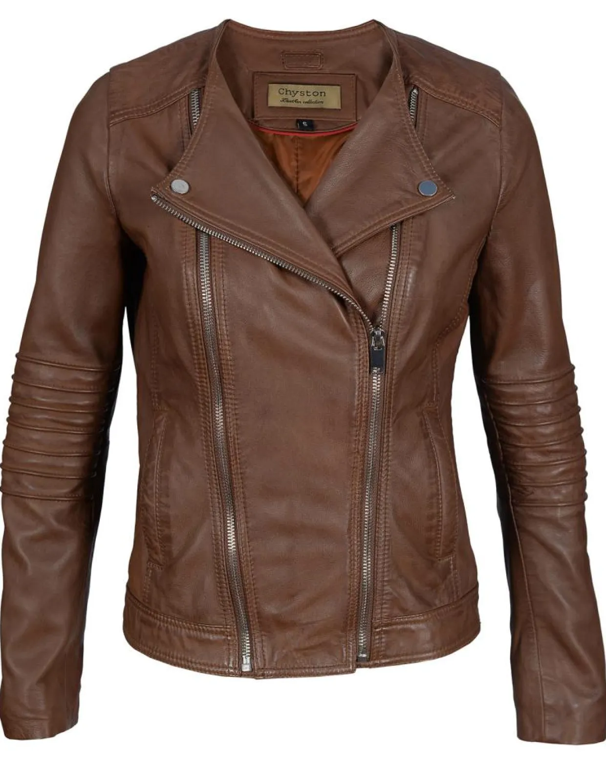 Perfecto en Cuir Jorgia cognac-Chyston New