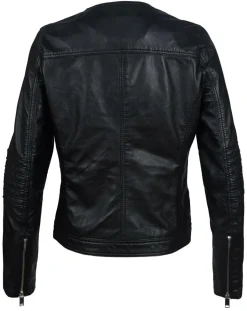 Femme Chyston Vestes, Blousons^Perfecto en Cuir Jorgia noir