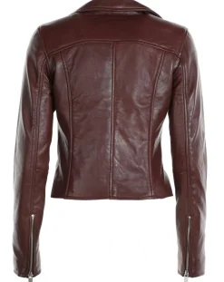 Perfecto en Cuir Ornella bordeaux-Chyston Sale