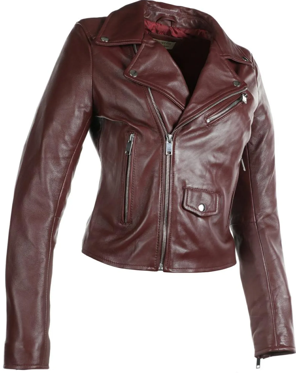 Perfecto en Cuir Ornella bordeaux-Chyston Sale