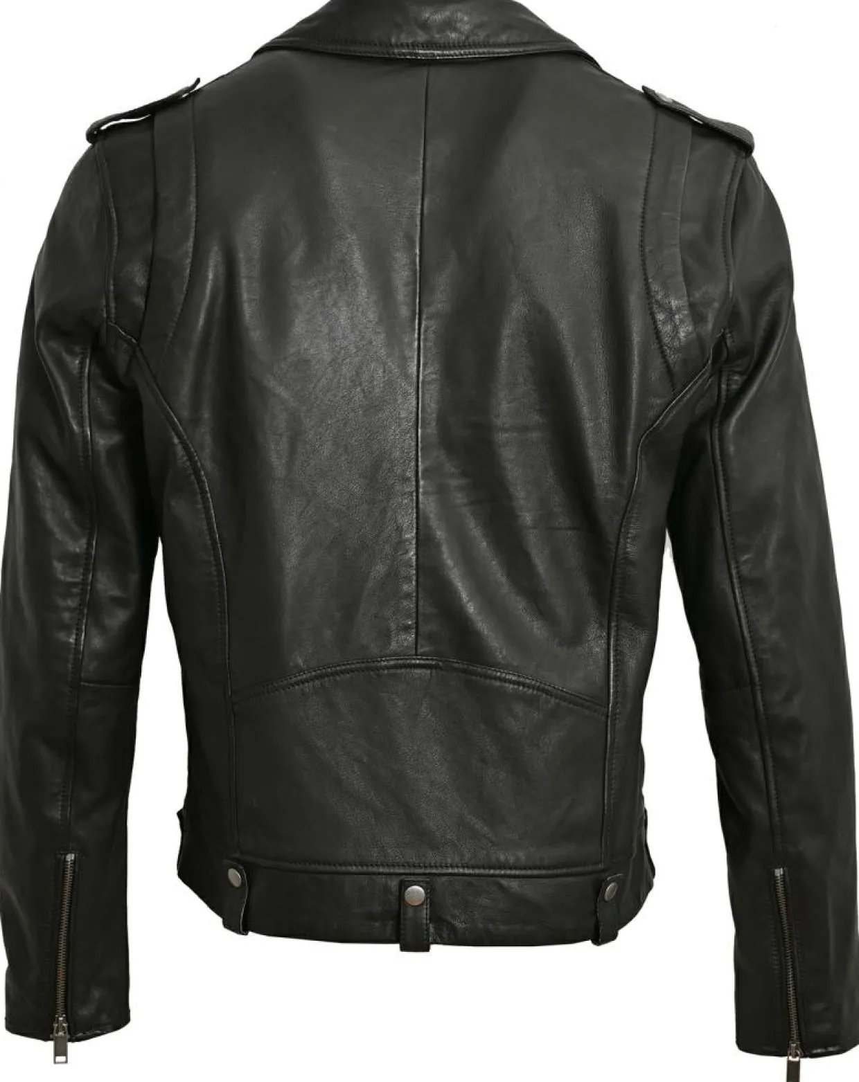 Homme Blue Wellford Vestes, Blousons^Perfecto en Cuir Tom noir