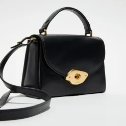 Femme Mulberry Sacs^Petit sac à main en Cuir Lana noir - 18,5x13x8 cm