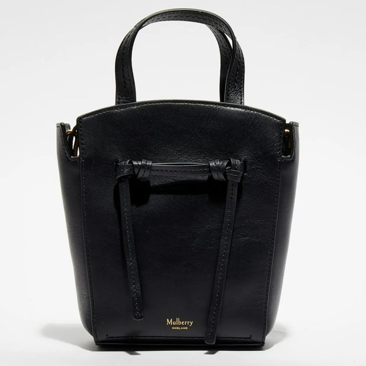 Petit sac à main en Cuir Mini Clovelly noir - 16x18x7 cm-Mulberry Clearance