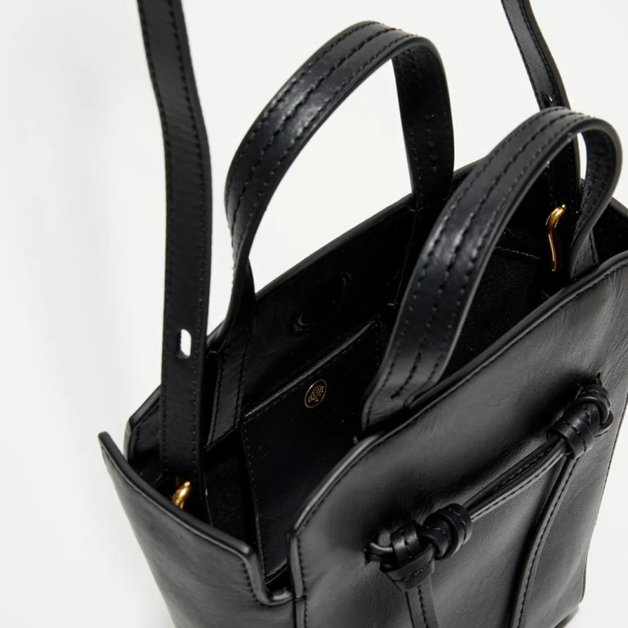 Petit sac à main en Cuir Mini Clovelly noir - 16x18x7 cm-Mulberry Clearance