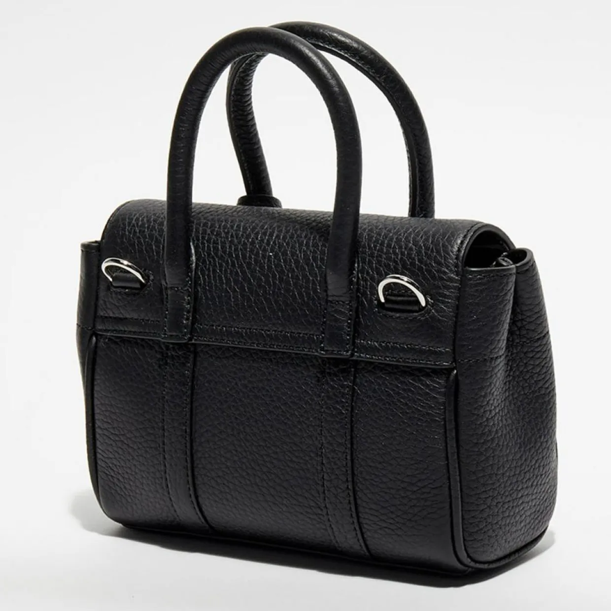 Femme Mulberry Sacs^Petit sac à main en Cuir Mini Bayswater Satchel noir - 18x14x8 cm