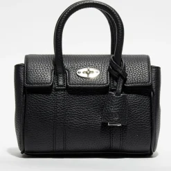 Femme Mulberry Sacs^Petit sac à main en Cuir Mini Bayswater Satchel noir - 18x14x8 cm
