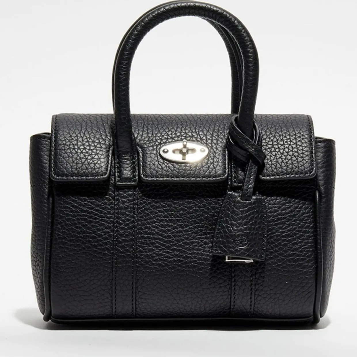Femme Mulberry Sacs^Petit sac à main en Cuir Mini Bayswater Satchel noir - 18x14x8 cm