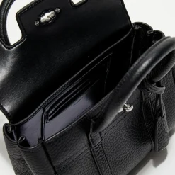 Femme Mulberry Sacs^Petit sac à main en Cuir Mini Bayswater Satchel noir - 18x14x8 cm