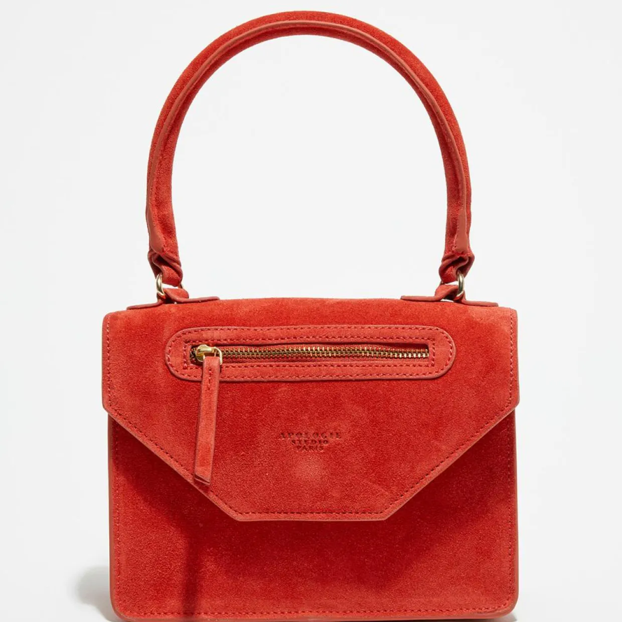 Femme Apologie Studio Sacs^Petit Sac à main en Velours de Cuir Juline pomocoro - 15x20x8 cm