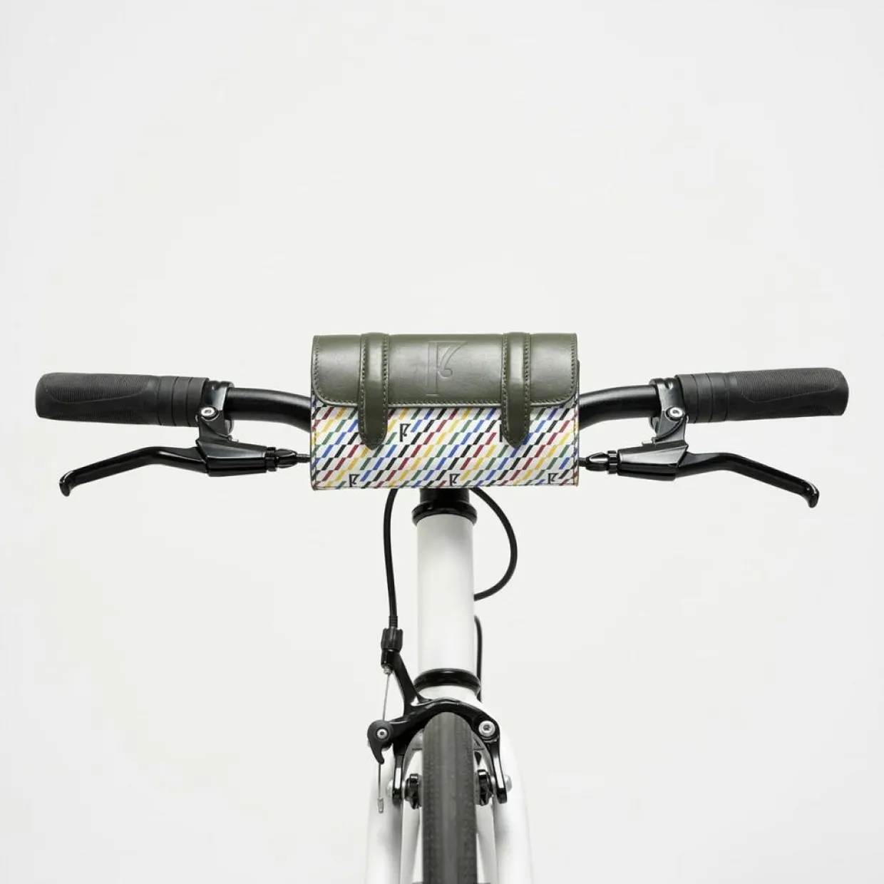 Petit Sac Cyclo en Toile enduite & Cuir multicolore - 10x17x4.5 cm-Maison Faret New