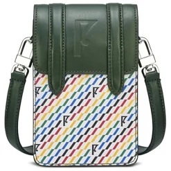 Femme Maison Faret Sacs^Petit Sac en Toile enduite & Cuir Arguin noir/multicolore - 18x11.5x3 cm