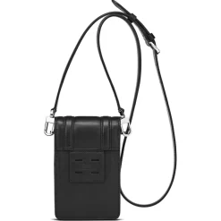 Femme Maison Faret Sacs^Petit Sac en Toile enduite & Cuir Arguin rouge/noir - 18x11.5x3 cm
