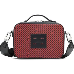 Petit Sac en Toile enduite Pyla rouge/noir - 13x19x6.5 cm-Maison Faret Best