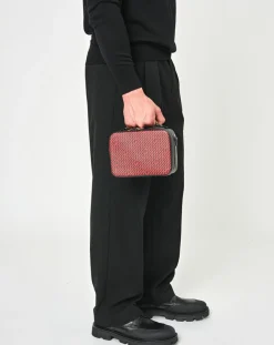 Petit Sac en Toile enduite Pyla rouge/noir - 13x19x6.5 cm-Maison Faret Best