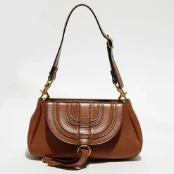 Femme Chloé Sacs^Petit sac porté épaule en Cuir Marcie marron - 20x20x9 cm