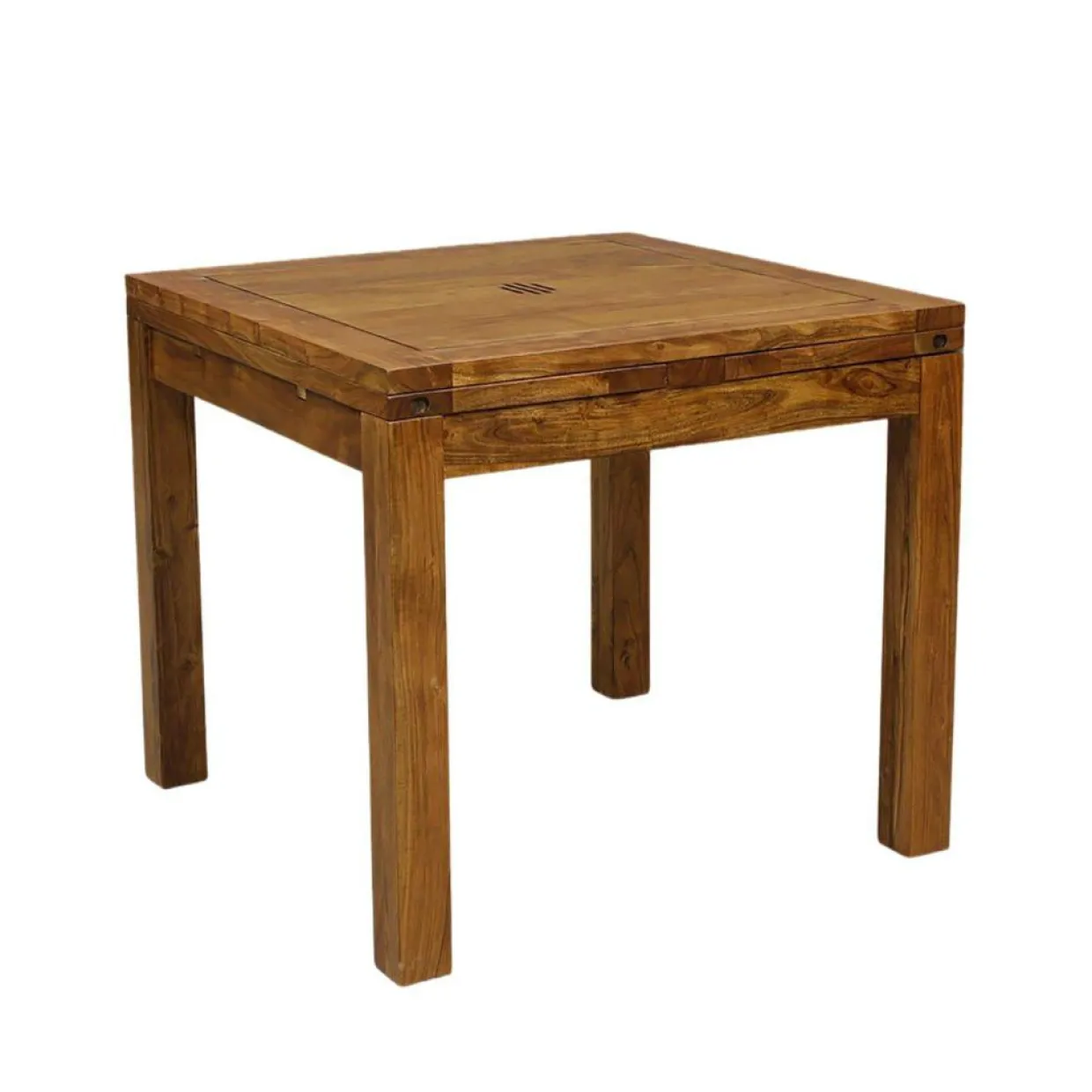 Bois & Chiffons Tables^Petite table à manger carrée allonge 70 Acacia Gordon Naturel - 70x70x78 cm