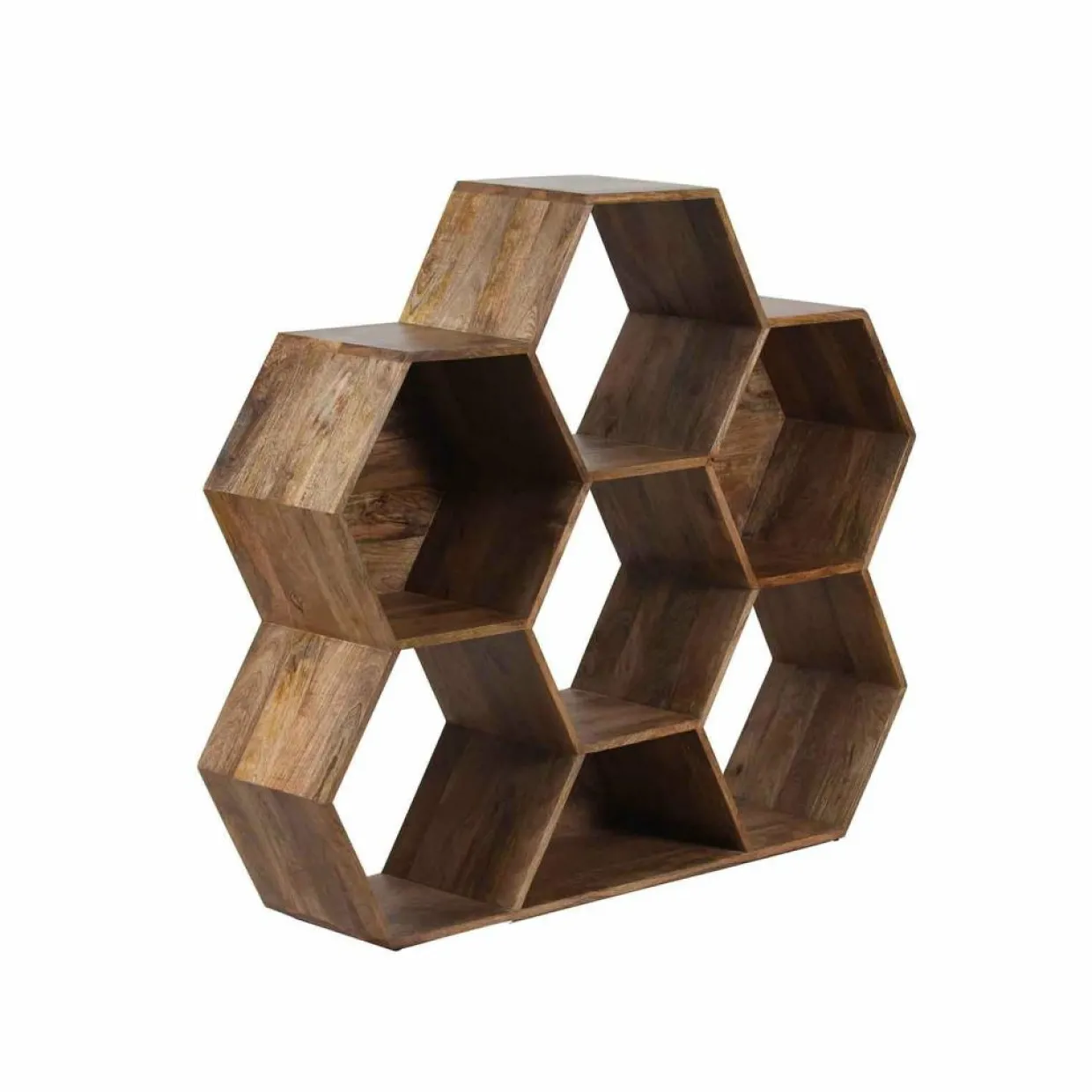 Petite étagère hexagonale Mango M&M offre Marron - 130x30x113 cm-Bois & Chiffons Best