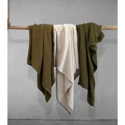 Bed and Philosophy Plaids^Plaid en coton flammé naturel 140x220cm