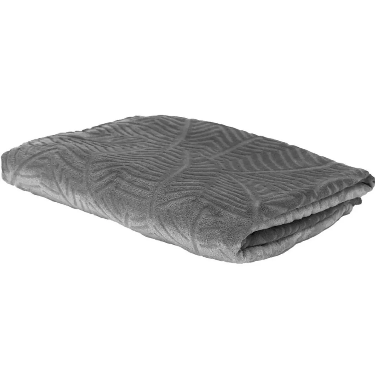Home Deco Factory Plaids^Plaid en Flanelle embossé gris foncé - 150x200 cm