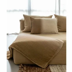 Bed and Philosophy Plaids^Plaid en laine et coton vert 140x220cm