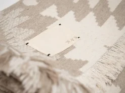 Bed and Philosophy Plaids^Plaid en laine motif kilim beige 140x200 cm