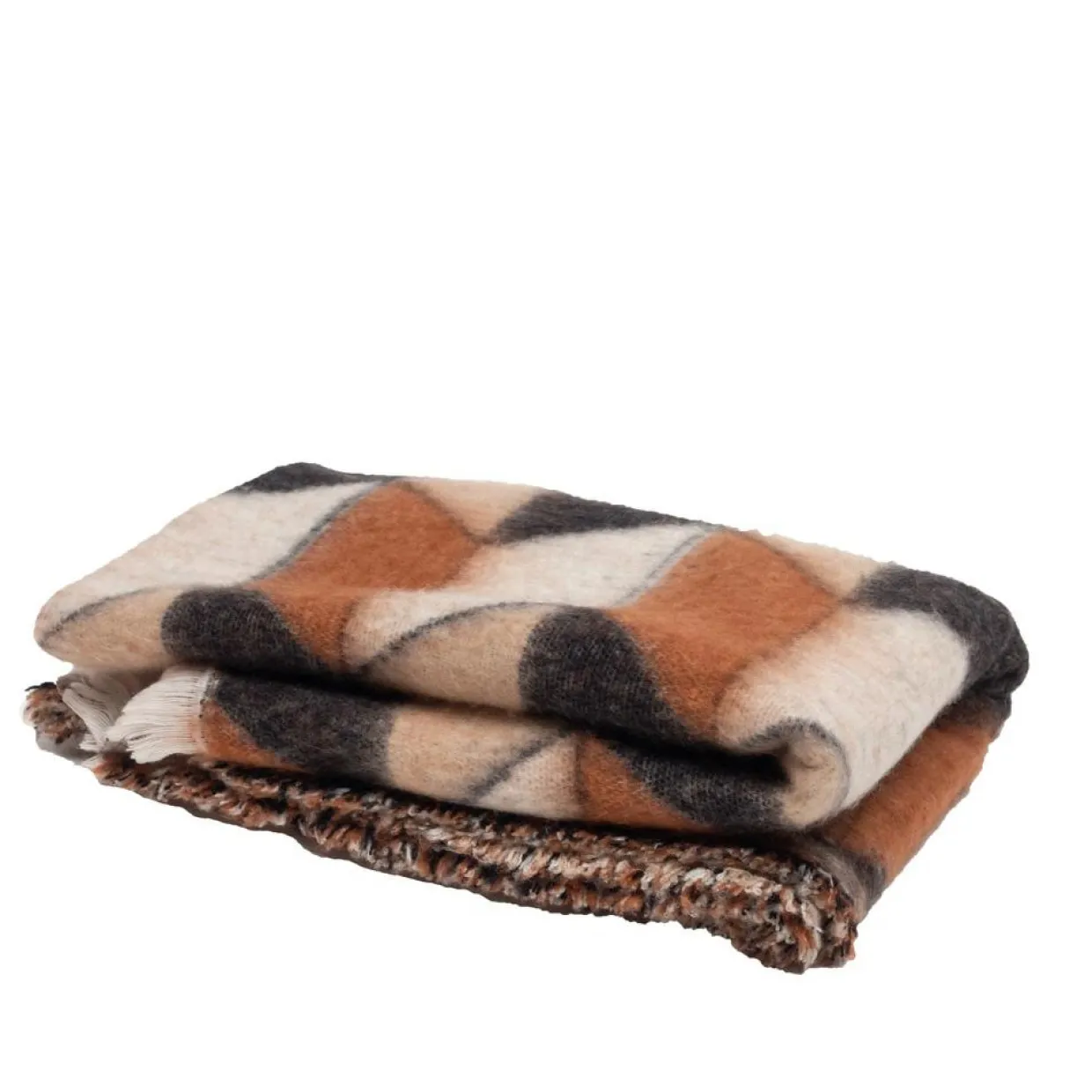 Bed and Philosophy Plaids^Plaid en laine motif 70s marron 135x230cm