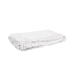 Bed and Philosophy Plaids^Plaid en lin & coton finitions frangées blanc 150x180cm
