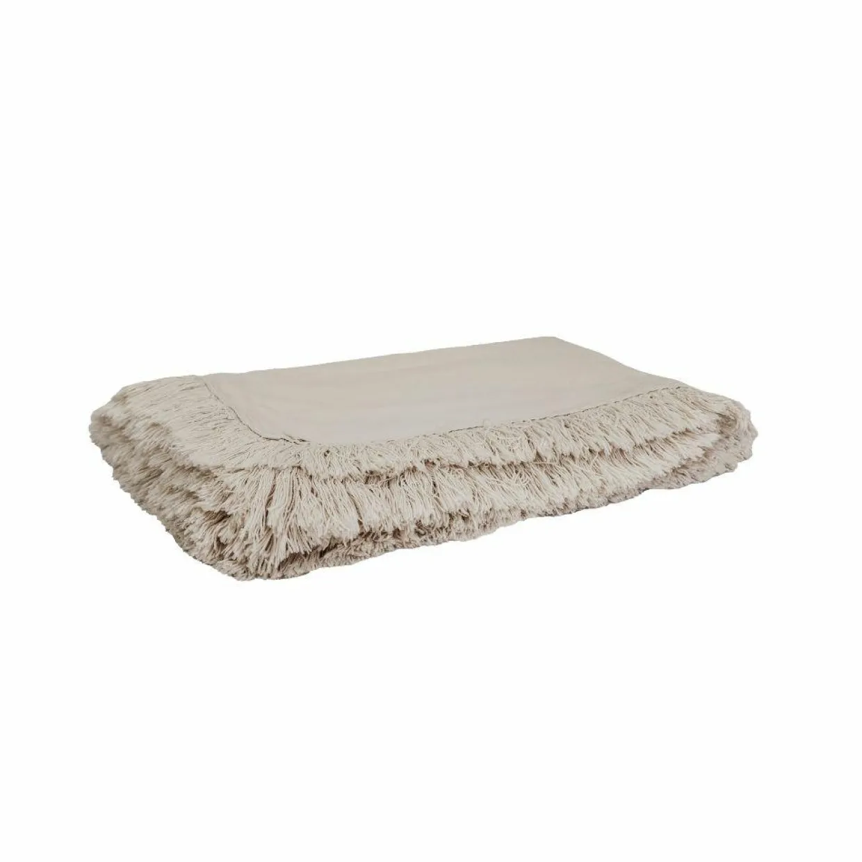 Bed and Philosophy Plaids^Plaid en lin & coton finitions frangées naturel 150x180cm