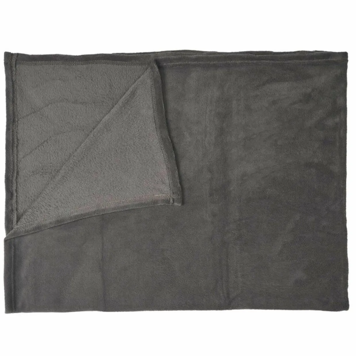 Home Deco Factory Plaids^Plaid en microfibre gris foncé - 120x150 cm