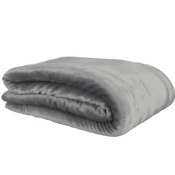 Plaid flanelle sherpa XXL gris foncé - 140x200 cm-Home Deco Factory New