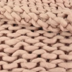 Home Deco Factory Plaids^Plaid grosse maille chunky rose - 150x120 cm