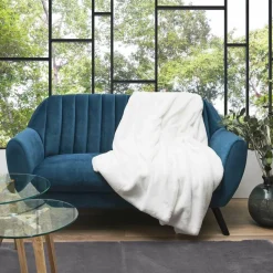 Plaid imiation fourrure Ooulence blanc - 120x150 cm-Home Deco Factory Outlet