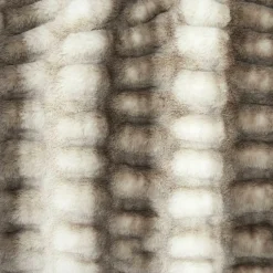 Plaid imitation fourrure luxury blanc/marron - 140x200 cm-Home Deco Factory New