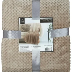 Plaid nid d'abeille XXL beige - 150x120 cm-Home Deco Factory Clearance